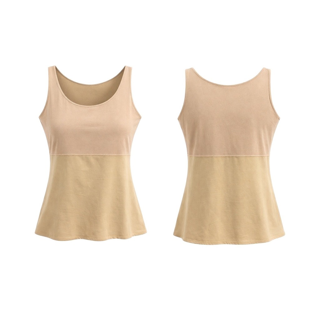 Spanx Shapewear Tank Top Beige Nude Smoothing Camisole Scoop Neck Large L 112121